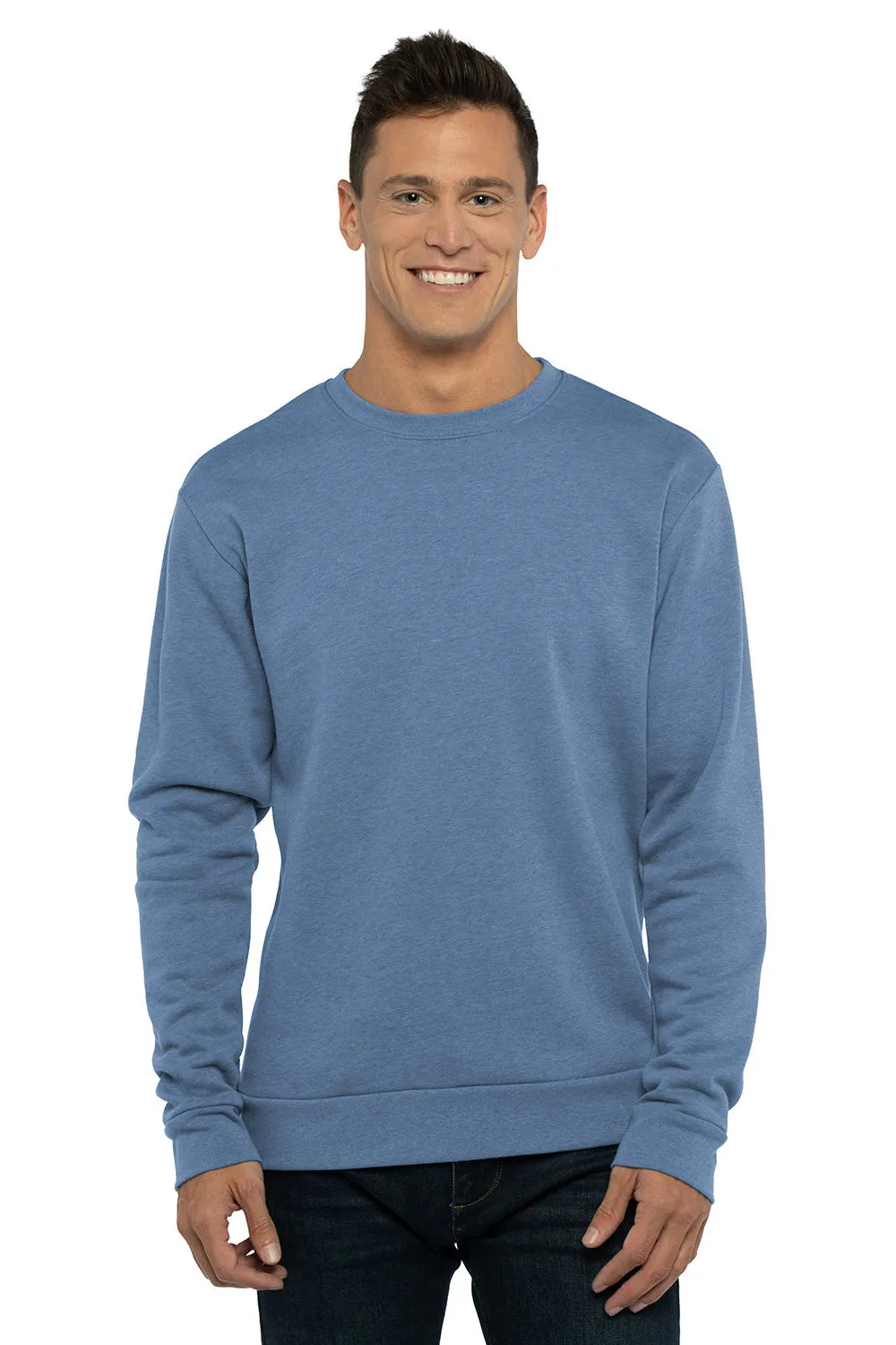 Next Level Herren PCH Rundhalspullover - Heather Bay Blau