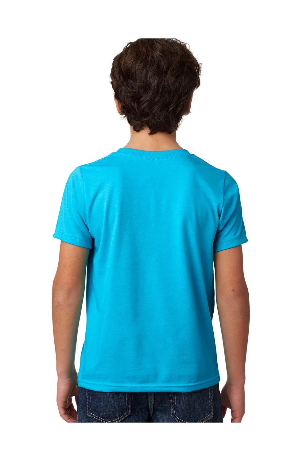 Next Level Youth CVC Jersey T-Shirt mit kurzen Ärmeln und Rundhalsausschnitt - Türkisblau