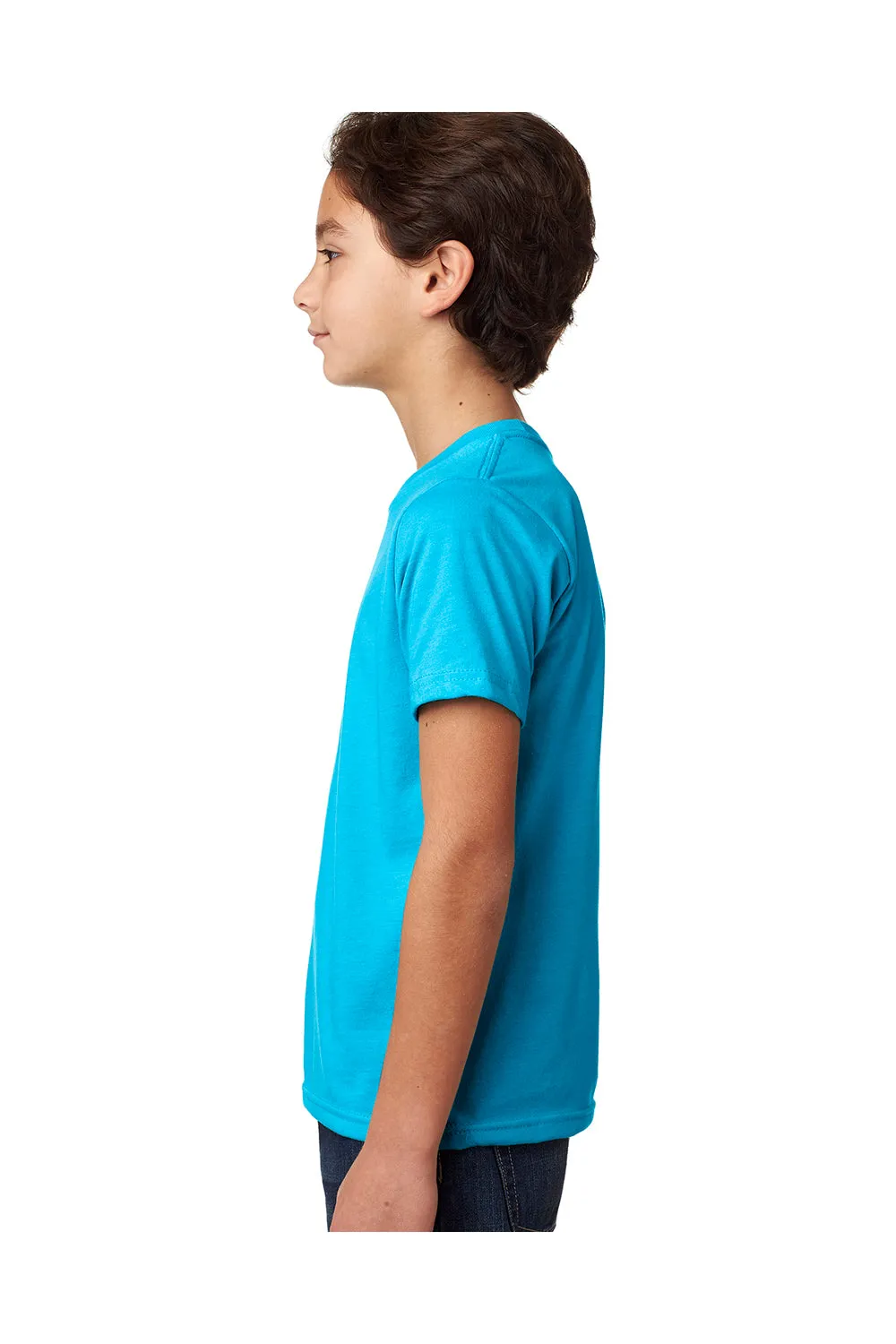 Next Level Youth CVC Jersey T-Shirt mit kurzen Ärmeln und Rundhalsausschnitt - Türkisblau