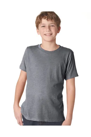 Next Level Jugend-Trikot Kurzarm Rundhals T-Shirt - Heather Grau