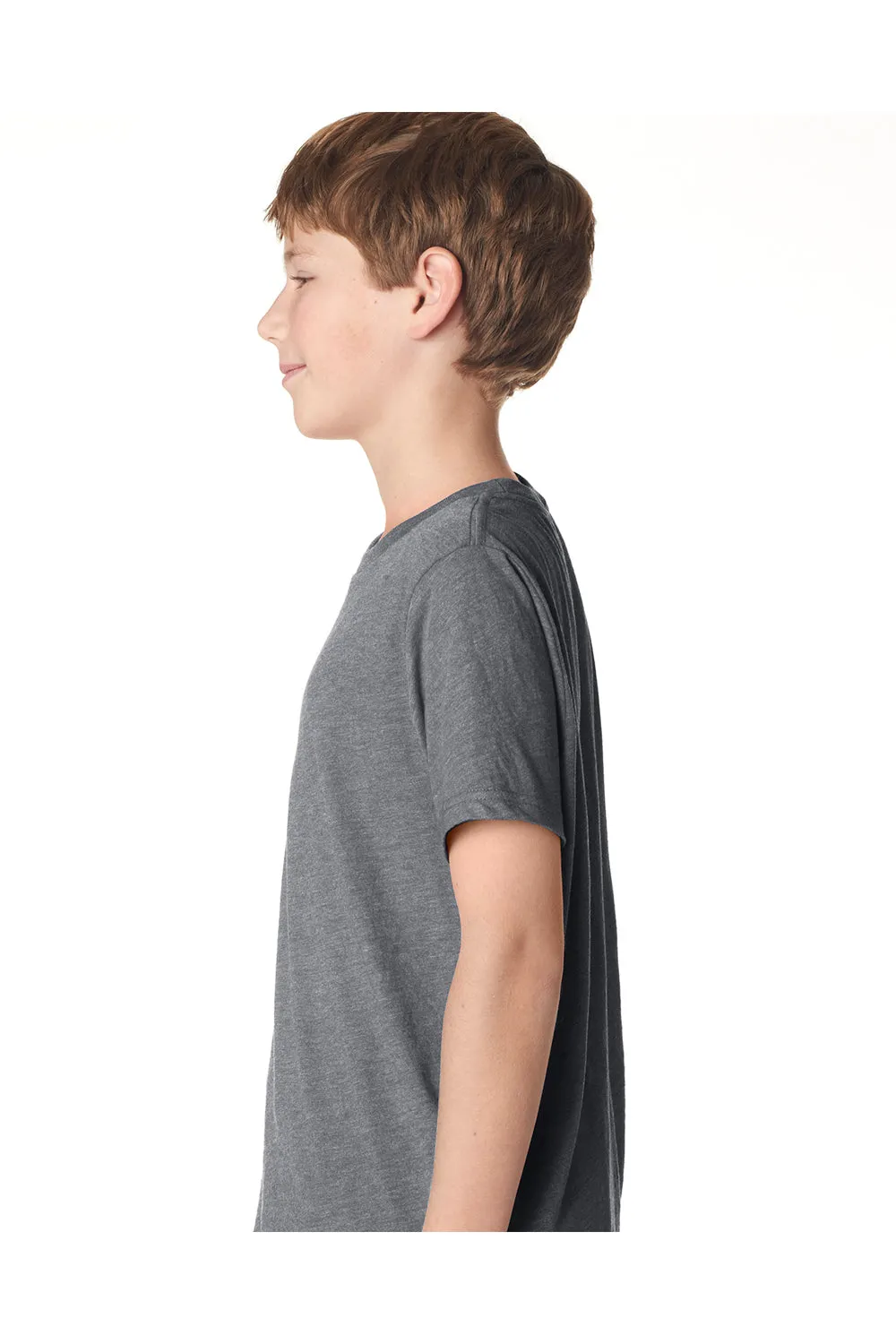 Next Level Jugend-Trikot Kurzarm Rundhals T-Shirt - Heather Grau
