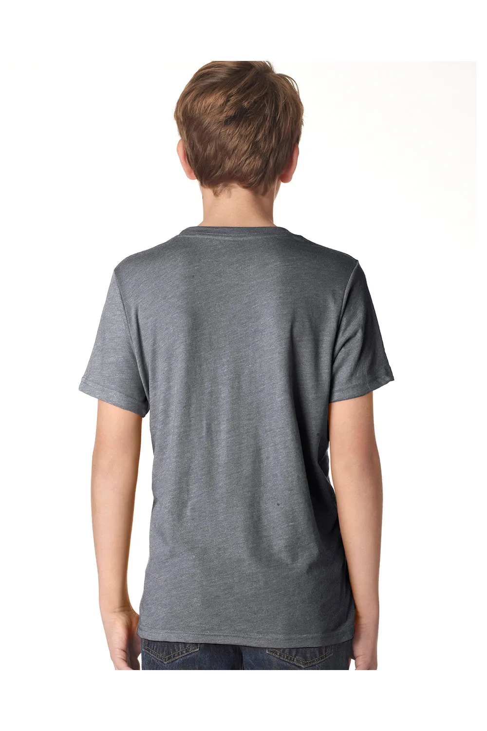 Next Level Jugend-Trikot Kurzarm Rundhals T-Shirt - Heather Grau