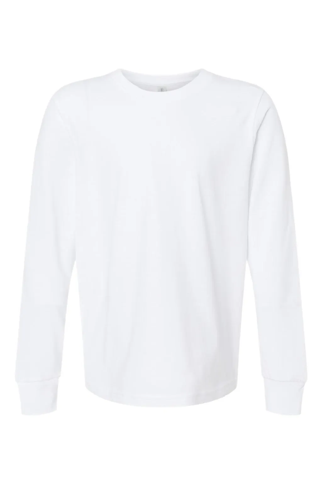 Next Level Jugend Langarm Rundhals T-Shirt - Weiß
