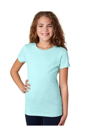 Next Level Youth Princess CVC Jersey T-Shirt mit kurzen Ärmeln und Rundhalsausschnitt - Eisblau