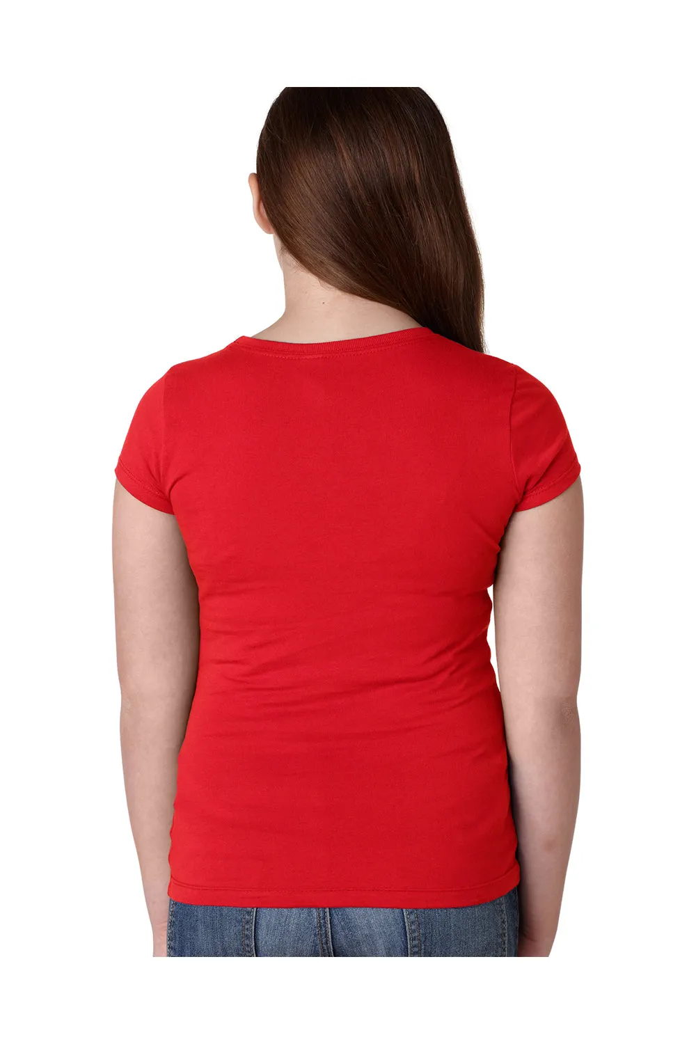 Next Level Youth Princess Fein-Jersey Kurzarm Rundhals T-Shirt - Rot