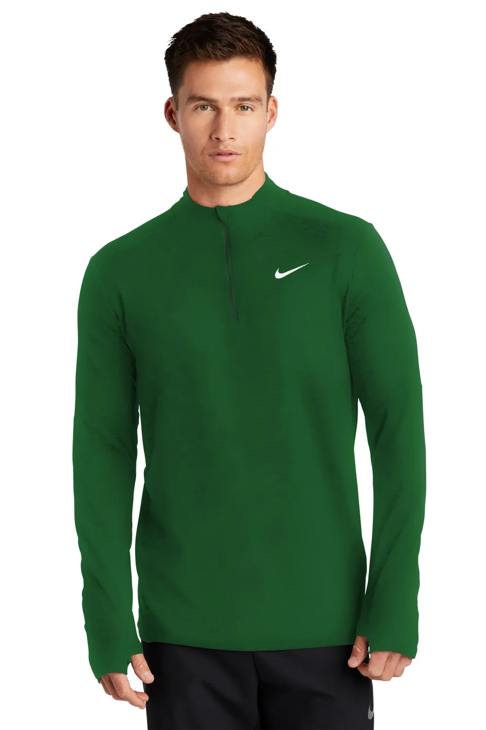 Nike Herren Element Dri-Fit Feuchtigkeitstransportierendes 1/4-Zip Sweatshirt - Dunkelgrün