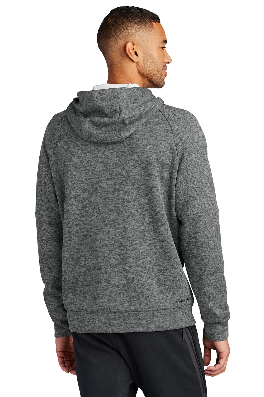 Nike Herren Therma-Fit Fleece Kapuzenpullover mit Kangaroo-Tasche - Heather Charcoal Grey