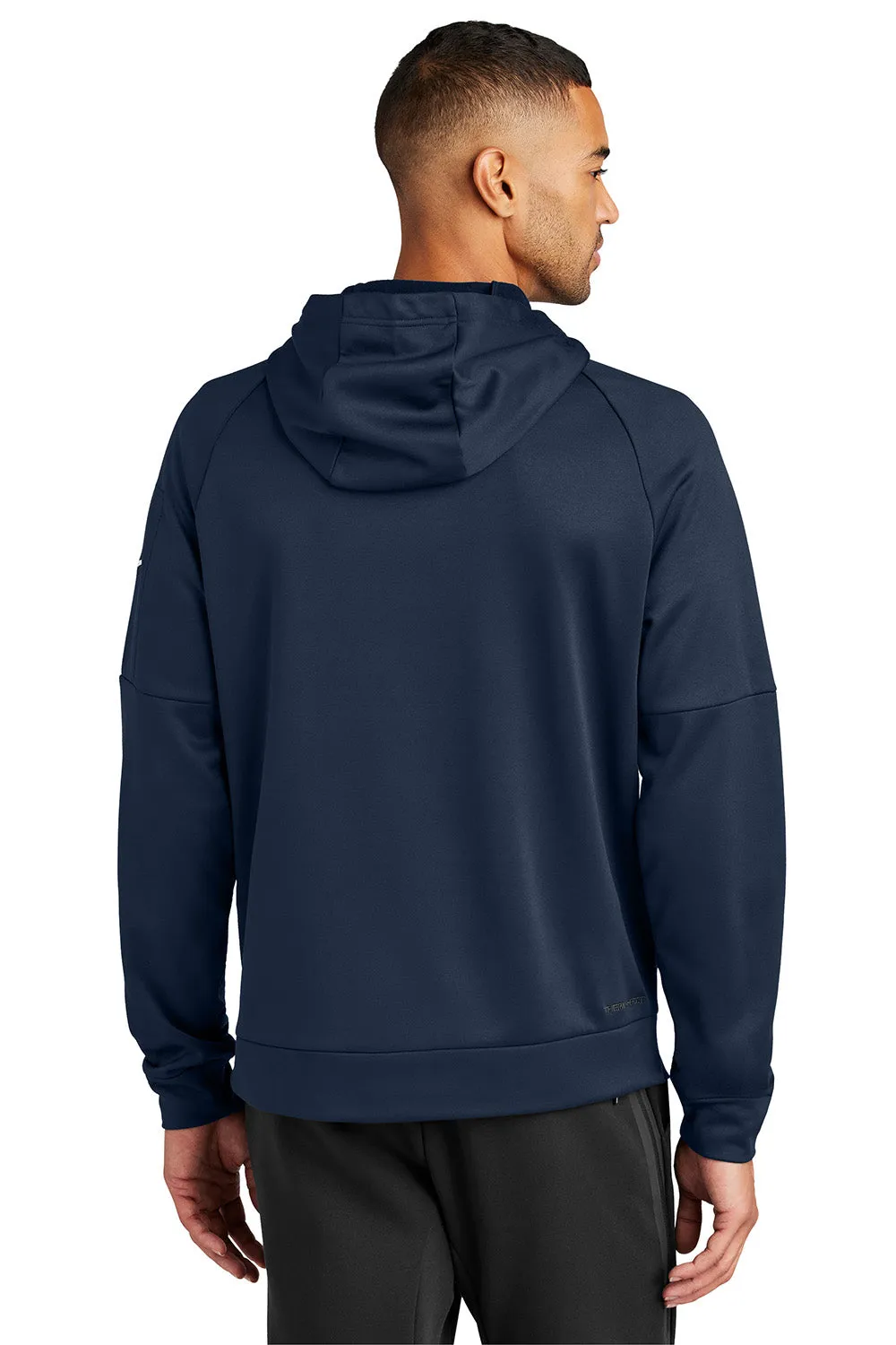 Nike Herren Therma-Fit Fleece Kapuzenpullover mit Kangaroo-Tasche - Marineblau