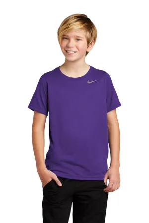 Nike Youth Team rLegend Dri-Fit Feuchtigkeitstransportierendes Kurzarm-T-Shirt mit Rundhalsausschnitt - Court Purple