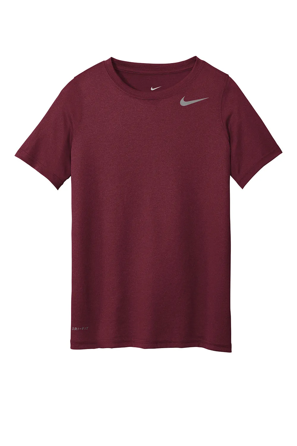 Nike Jugendteam rLegend Dri-Fit Feuchtigkeitstransportierendes Kurzarm-Crewneck-T-Shirt - Dunkles Weinrot