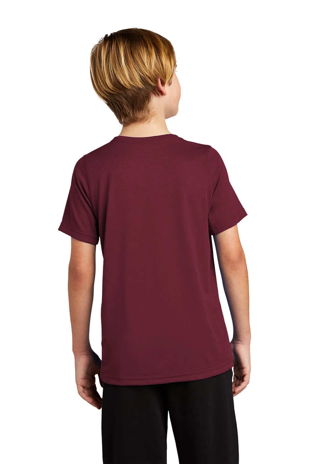 Nike Jugendteam rLegend Dri-Fit Feuchtigkeitstransportierendes Kurzarm-Crewneck-T-Shirt - Dunkles Weinrot