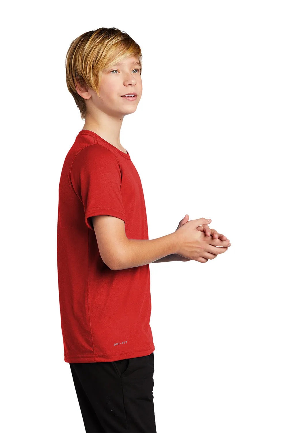 Nike Jugendteam rLegend Dri-Fit Feuchtigkeitstransportierendes Kurzarm-Crewneck T-Shirt - University Red