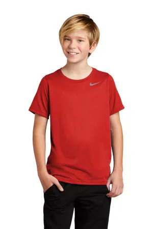 Nike Jugendteam rLegend Dri-Fit Feuchtigkeitstransportierendes Kurzarm-Crewneck T-Shirt - University Red