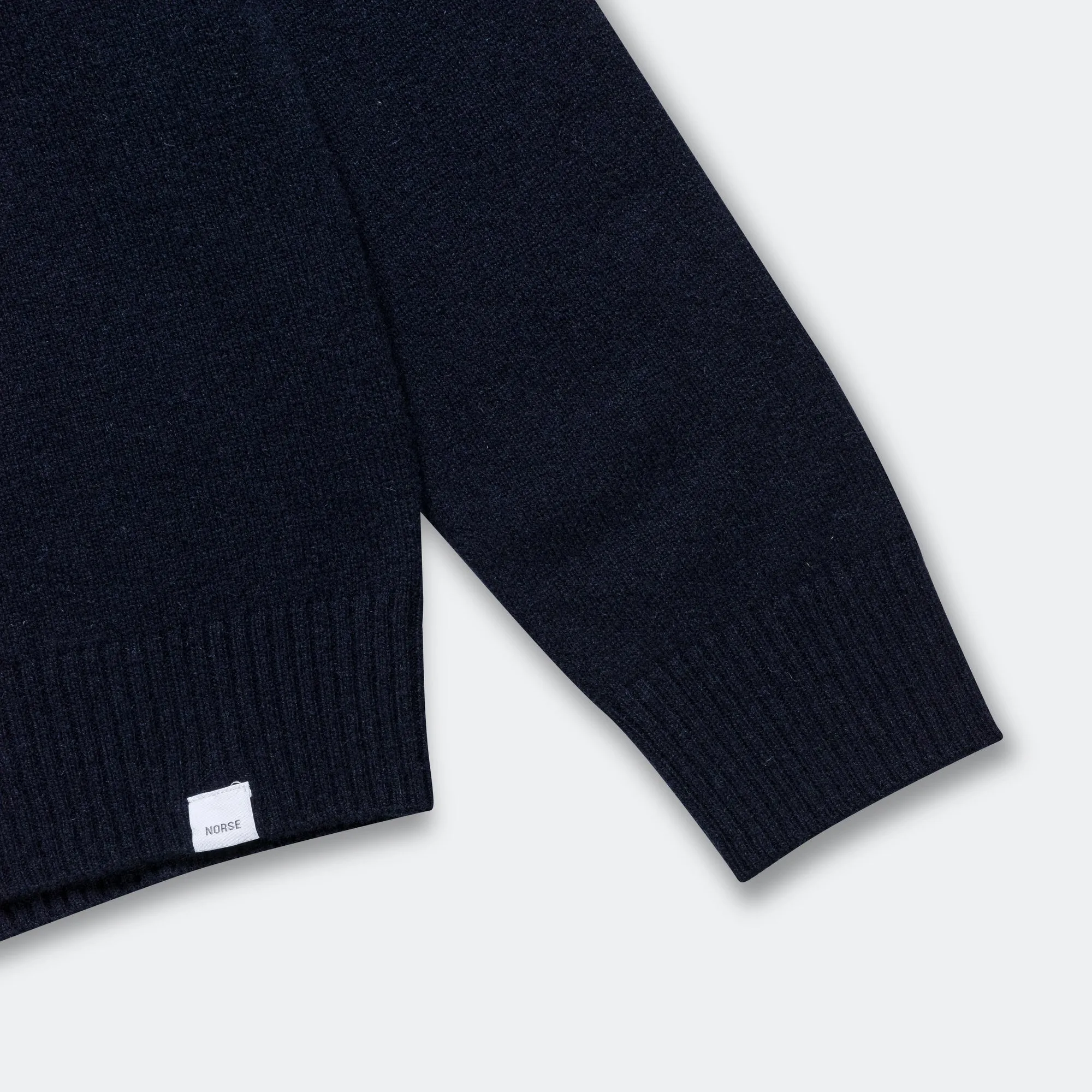 Norse Projects Kleidung Standard Merino Lambswool Polo - Dunkelblau
