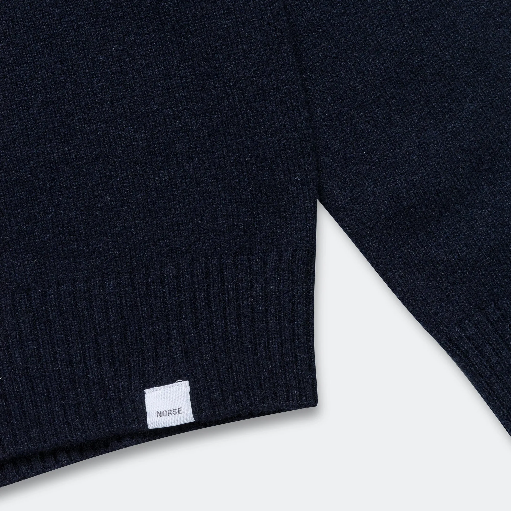 Norse Projects Kleidung Standard Merino Lambswool Polo - Dunkelblau