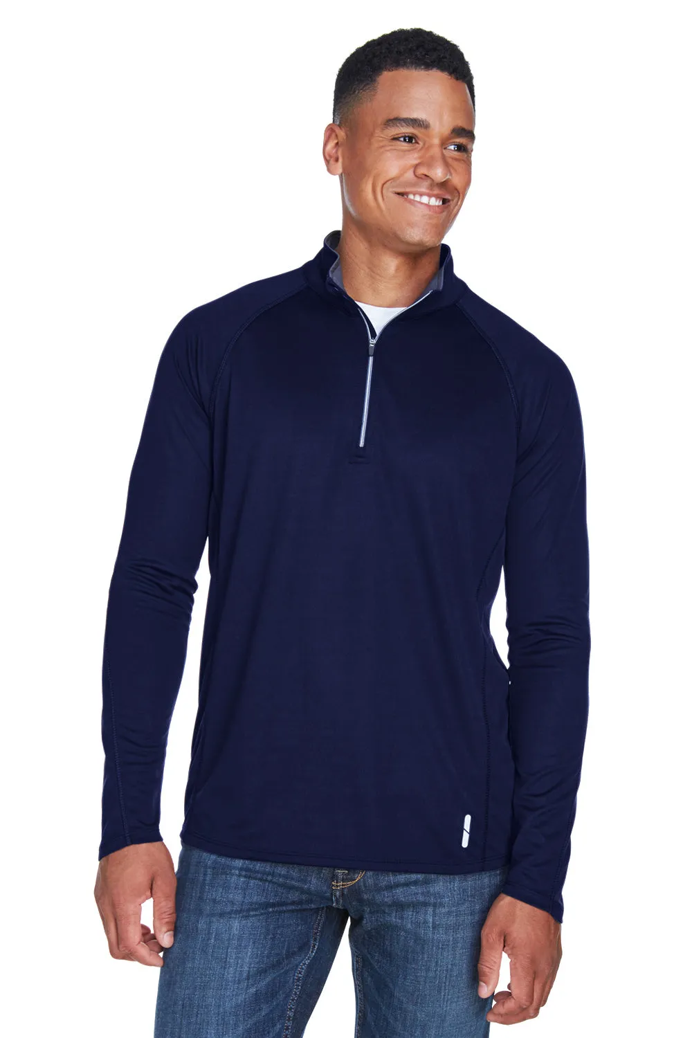 North End Herren Radar Performance Feuchtigkeitstransportierendes 1/4-Zip Sweatshirt - Klassisches Marineblau