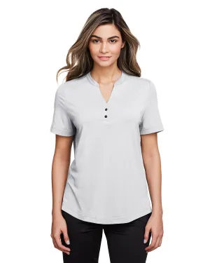 North End NE100W Damen-Jaq Snap-Up Stretch Performance Polo