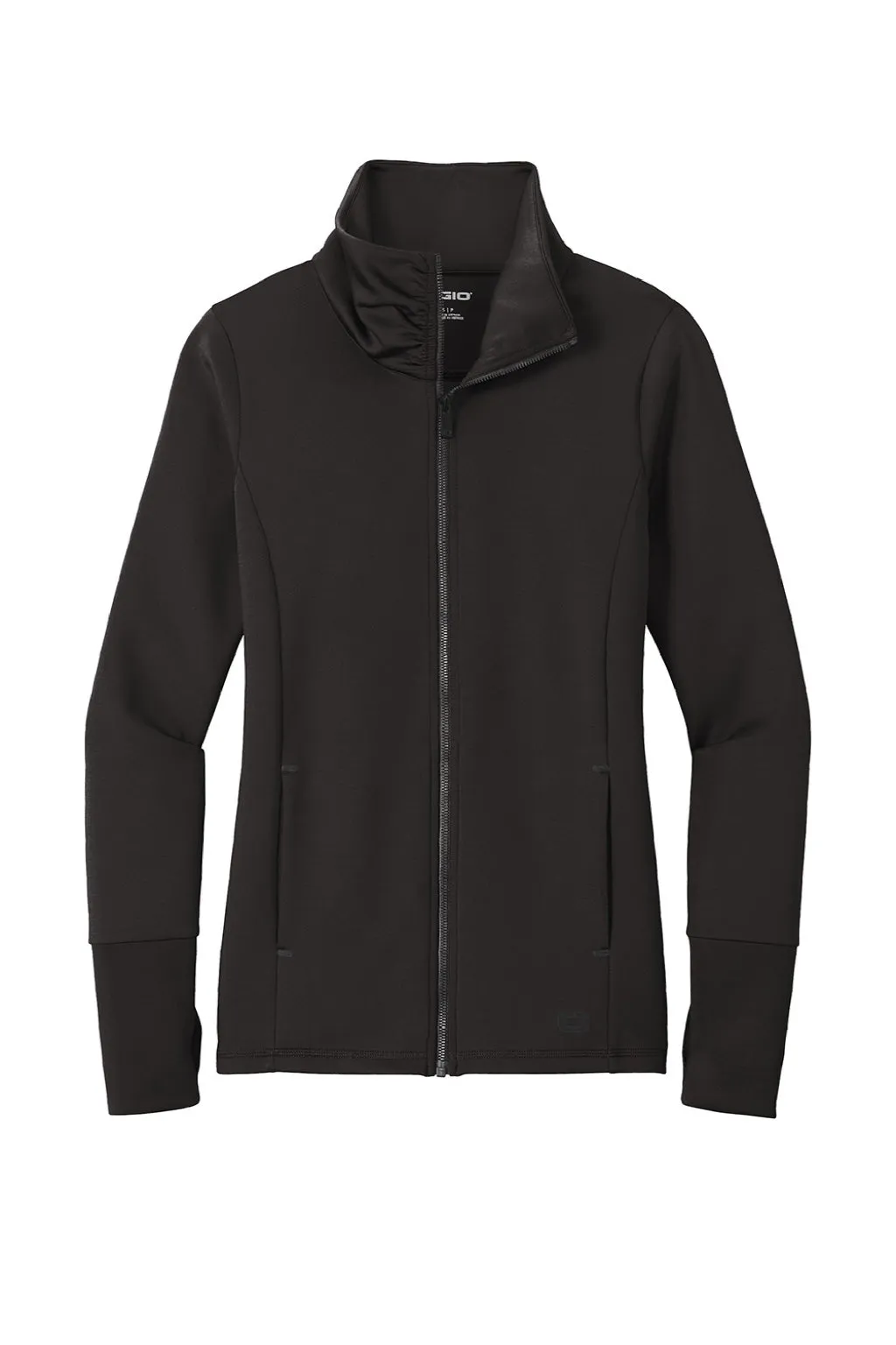 Ogio Damen Endurance Modern Performance Feuchtigkeitstransportierender Reißverschluss-Sweatshirt mit Taschen - Blacktop
