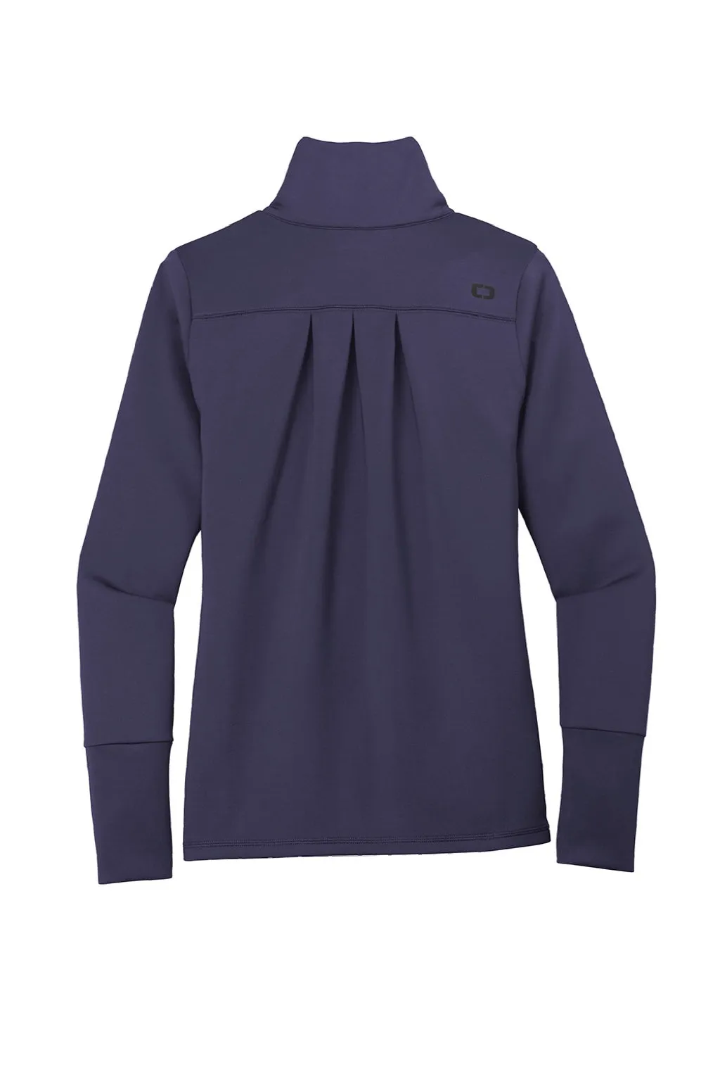 Ogio Damen Endurance Modern Performance Feuchtigkeitstransportierender Sweatshirt mit Reißverschluss und Taschen - Marineblau