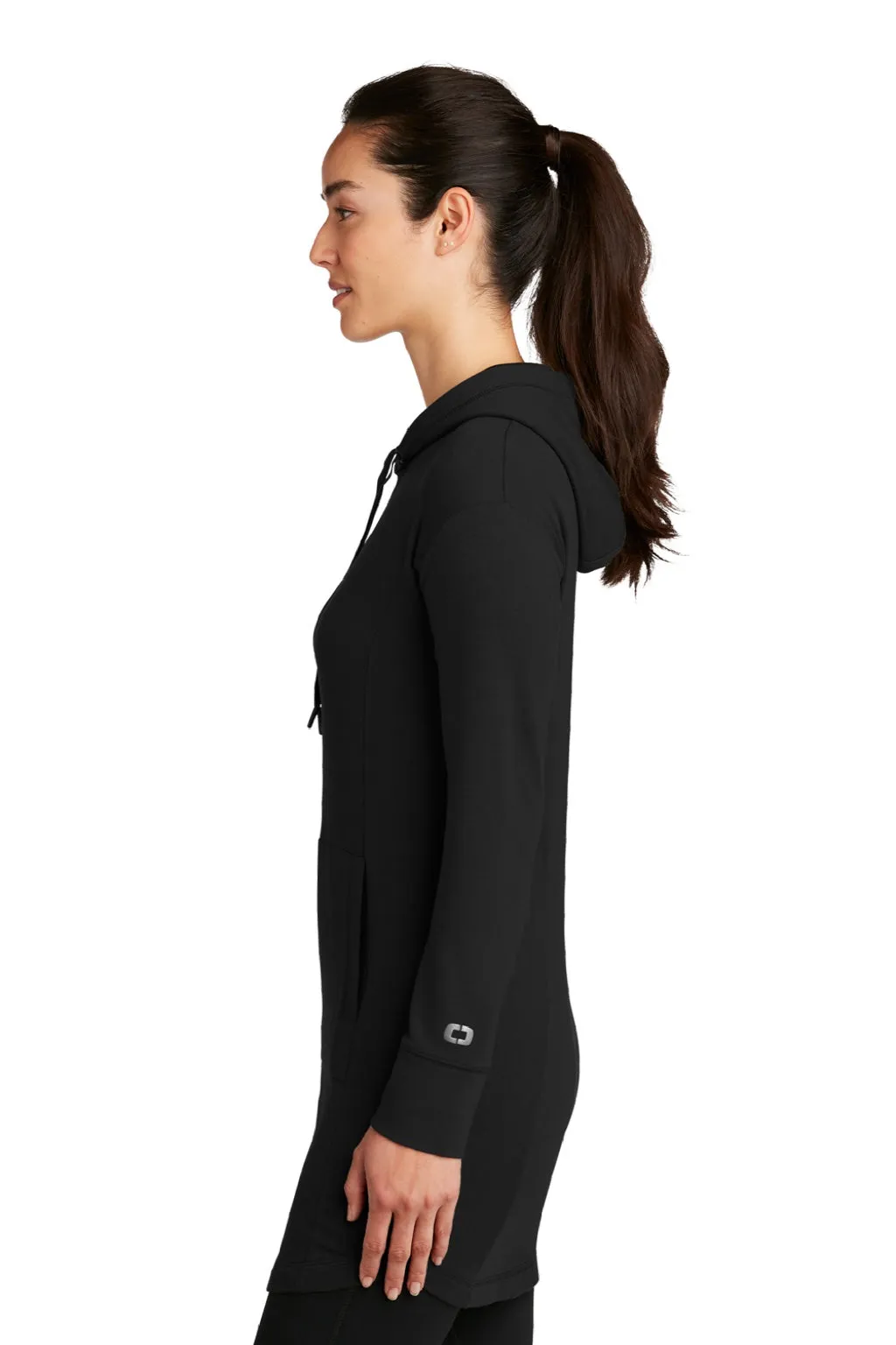 Ogio Damen Luuma Flex Kapuzenpullover mit Taschen - Schwarz