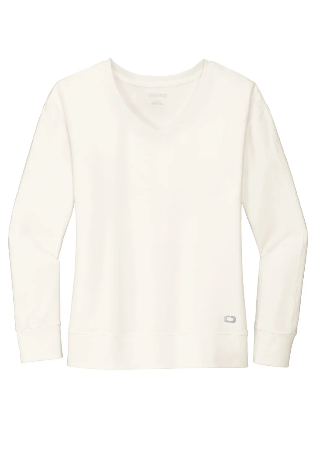 Ogio Damen Luuma Flex V-Ausschnitt Sweatshirt - Elfenbein Schneeweiß