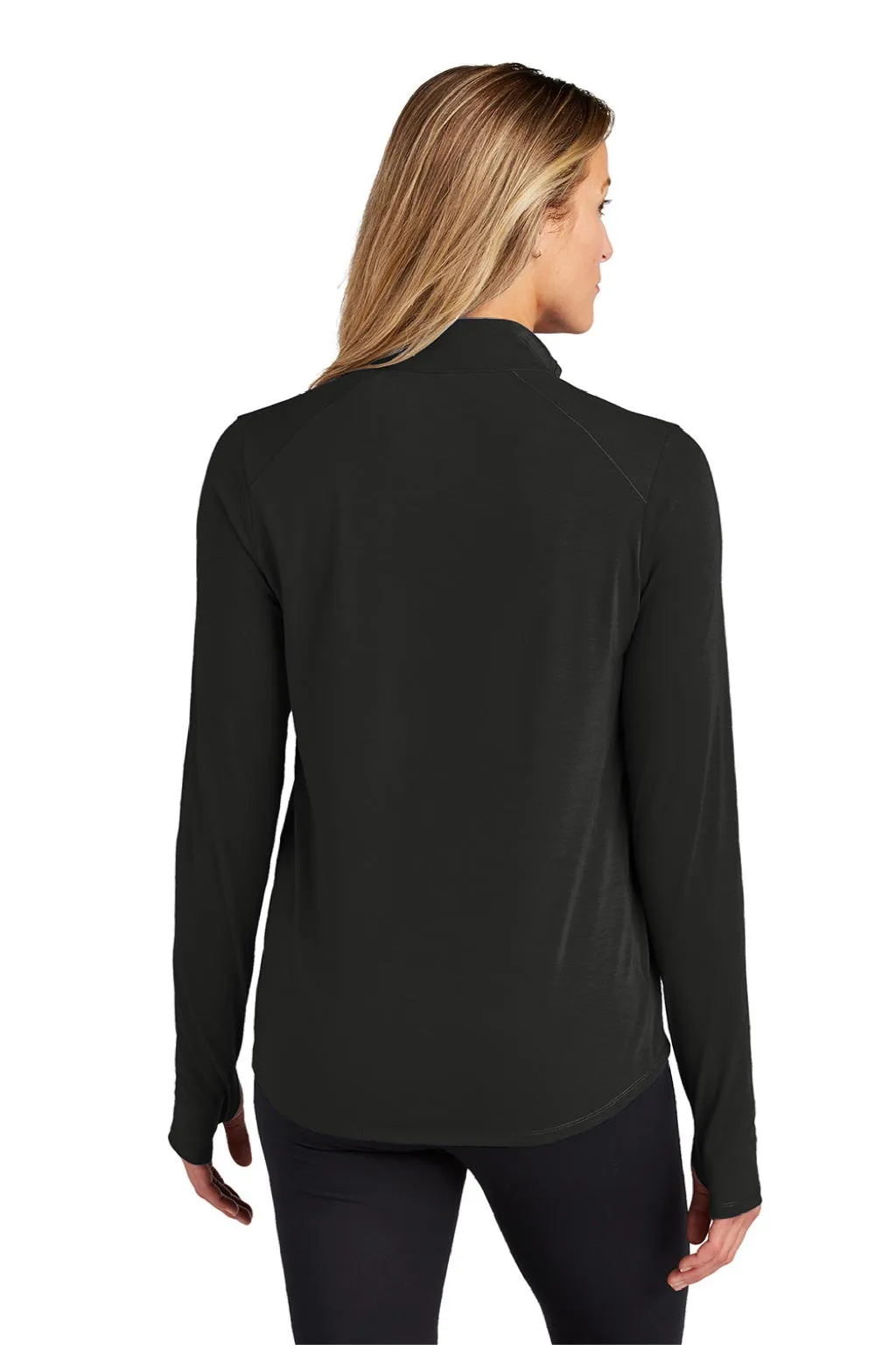 Ogio Damen Motion Feuchtigkeitstransportierendes 1/4-Zip Sweatshirt mit Tasche - Blacktop