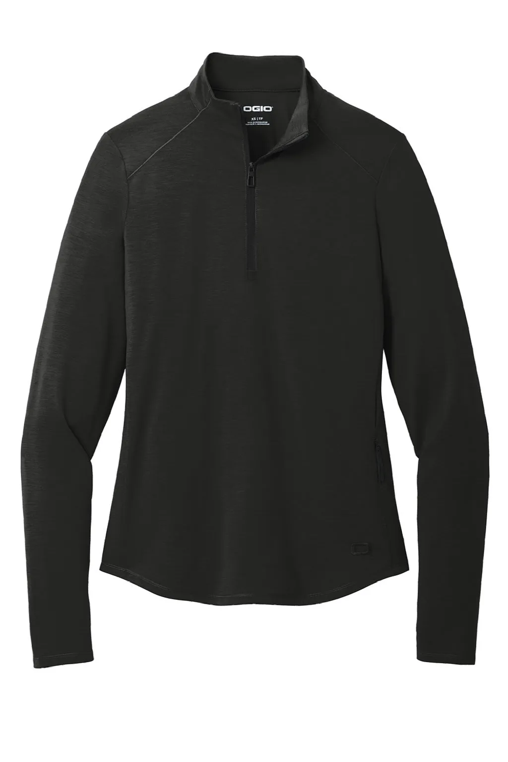 Ogio Damen Motion Feuchtigkeitstransportierendes 1/4-Zip Sweatshirt mit Tasche - Blacktop