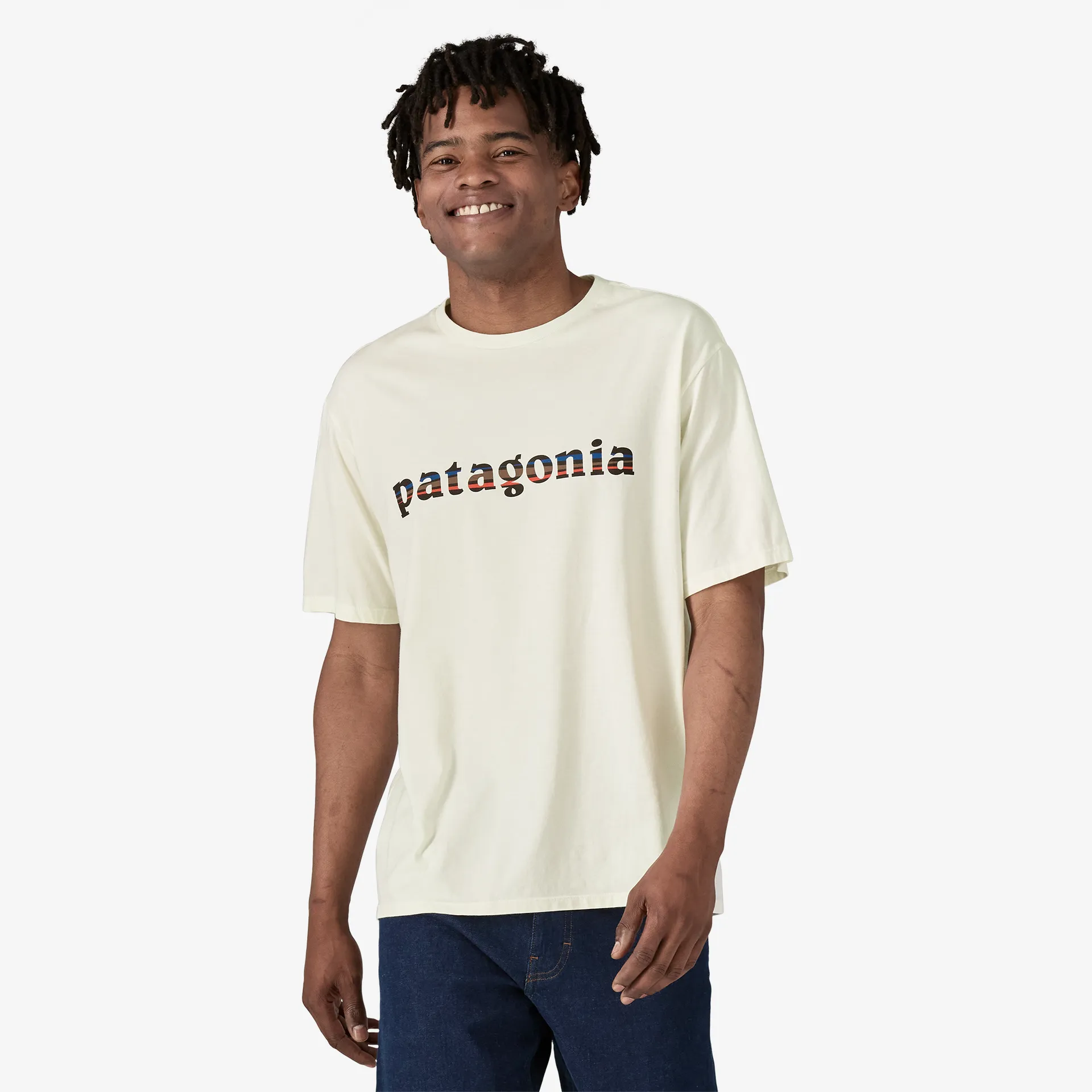Patagonia Herren T-Shirts Herren '73 Text Logo Bio-Baumwoll-T-Shirt