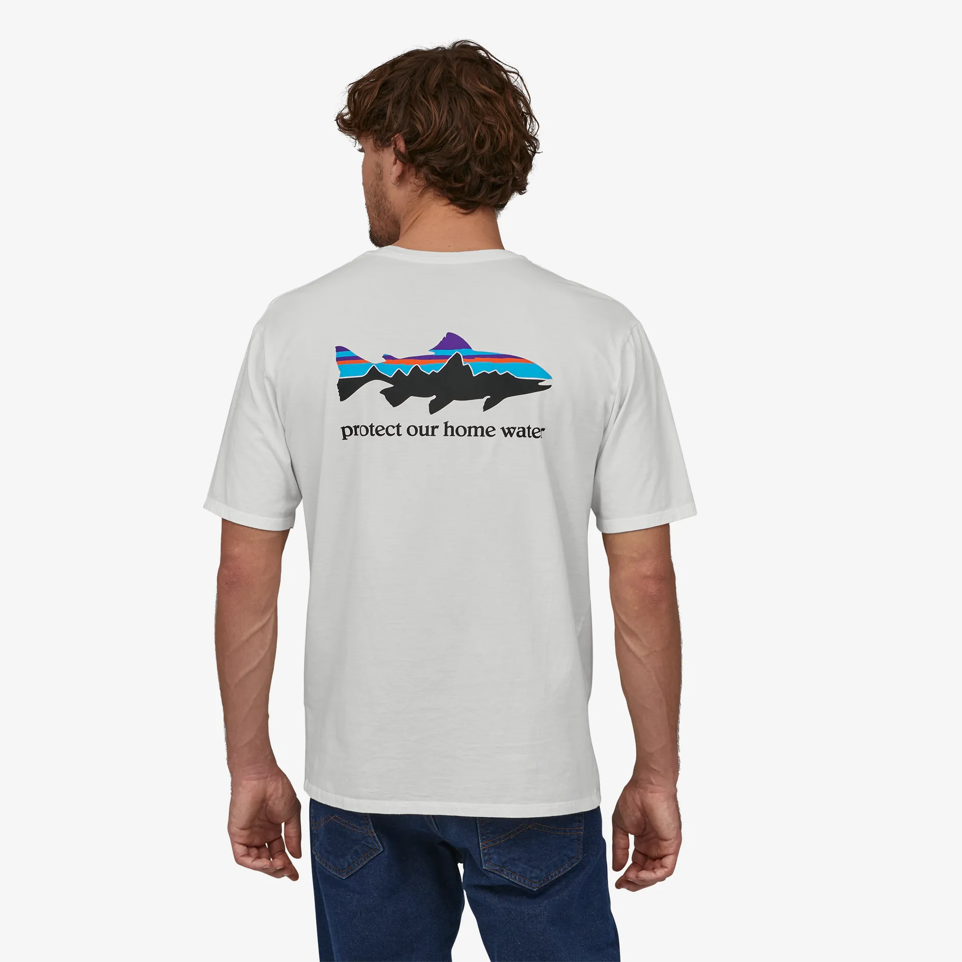 Patagonia Herren T-Shirts Organic T-Shirt mit Forellenmotiv für zu Hause