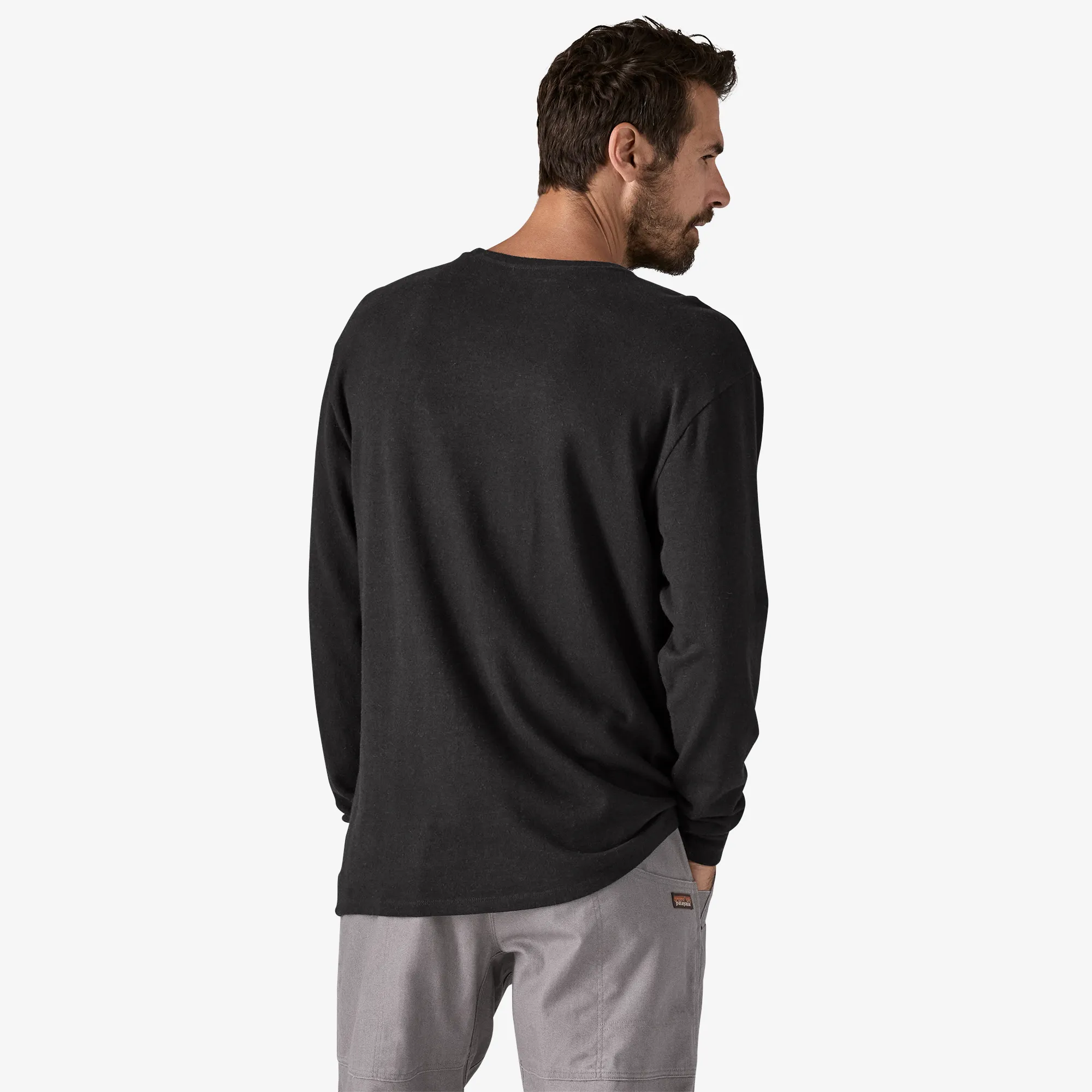 Patagonia Herren T-Shirts Langarm Arbeits-T-Shirt mit Tasche