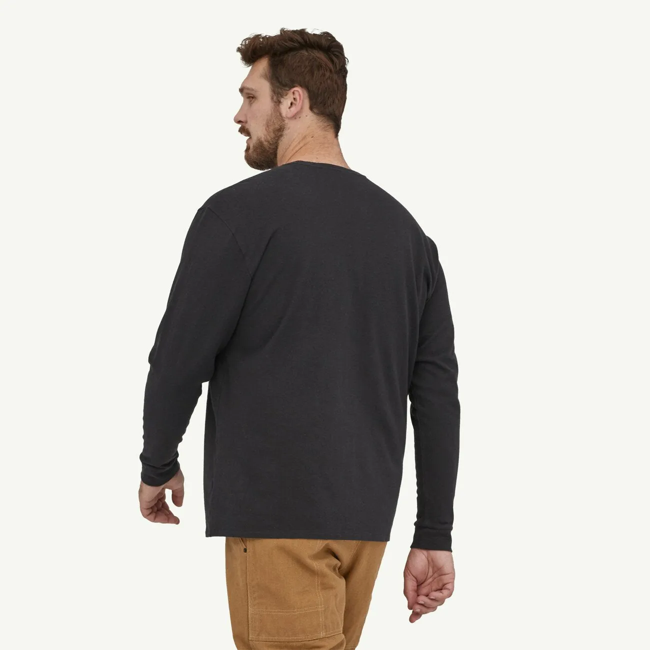 Patagonia Herren T-Shirts Langarm Arbeits-T-Shirt mit Tasche