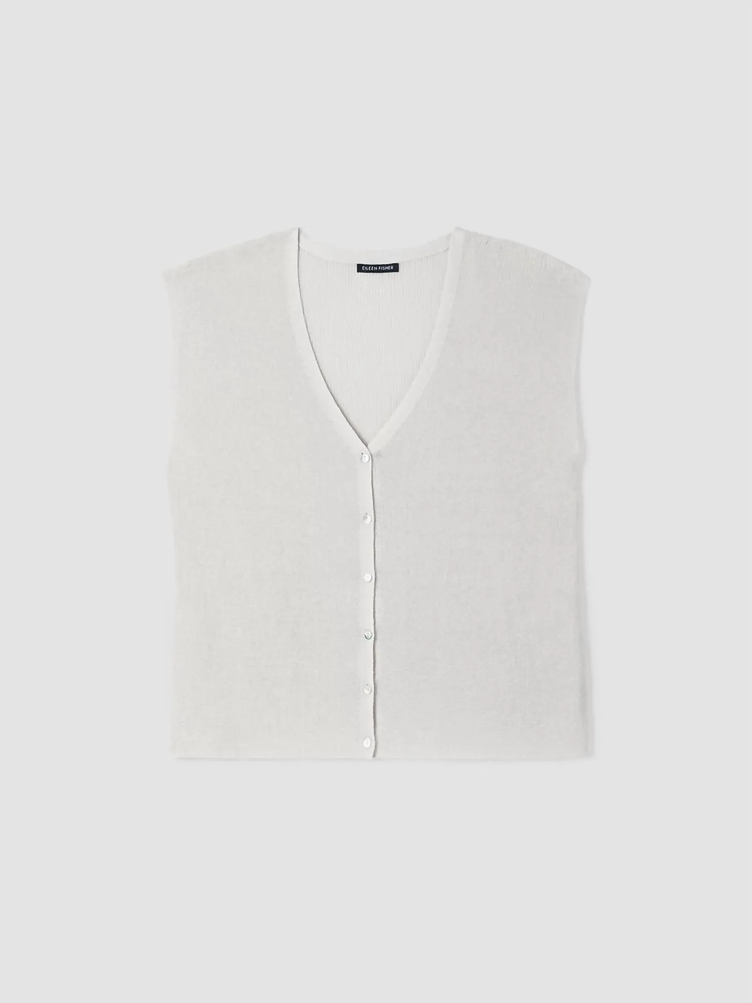 Peruanische Bio-Baumwoll-Crêpe-Weste in Beige