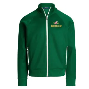 Polo Ralph Lauren Bestickte Geflochtene Trikot Trackjacke Tennisgrün