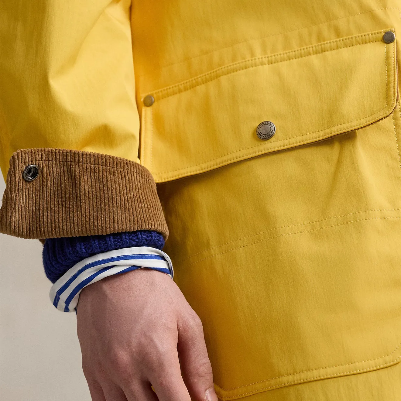 Polo Ralph Lauren gefütterter Mantel Racing Gelb