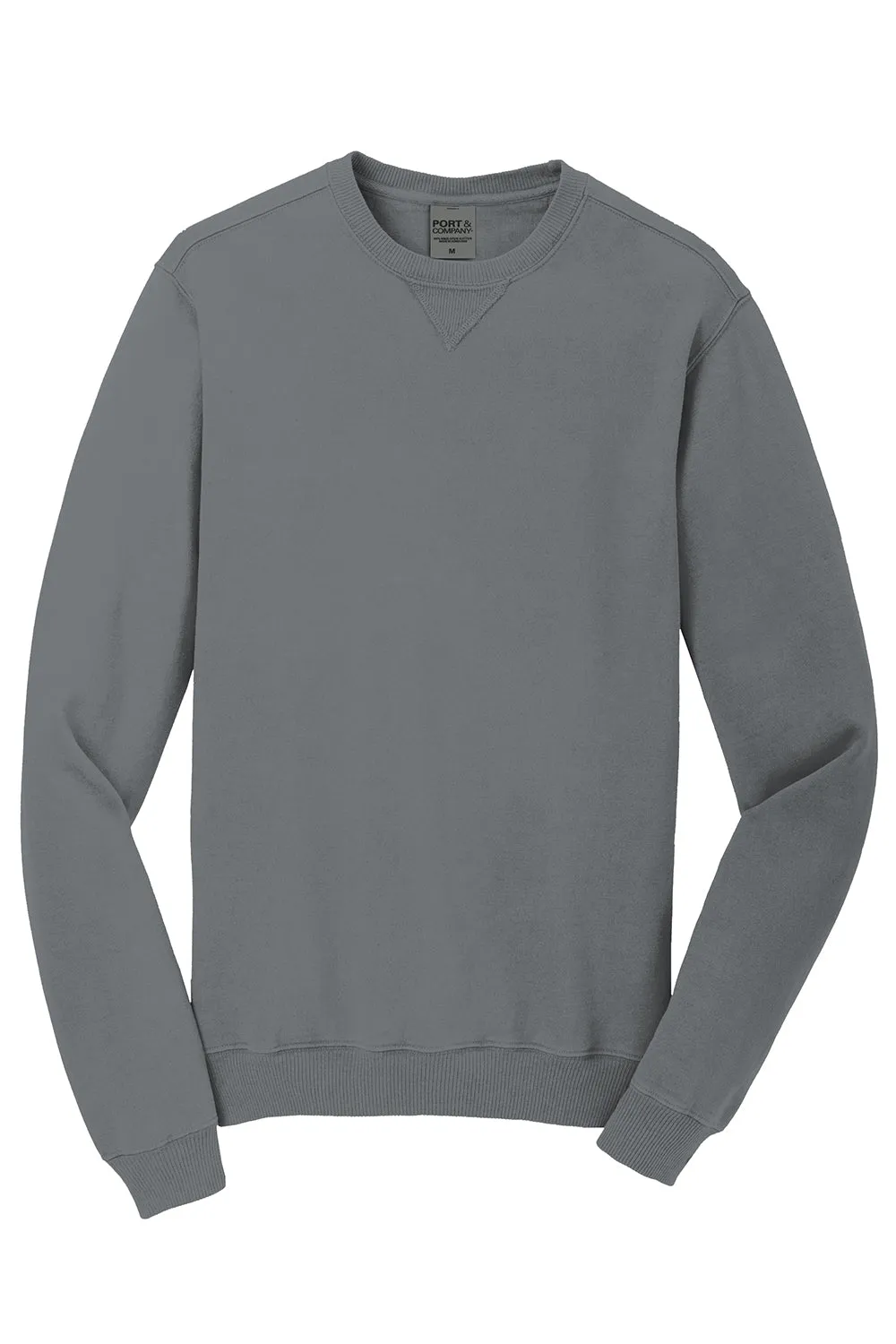Port & Company Herren Beach Wash Fleece Crewneck Sweatshirt - Zinngrau