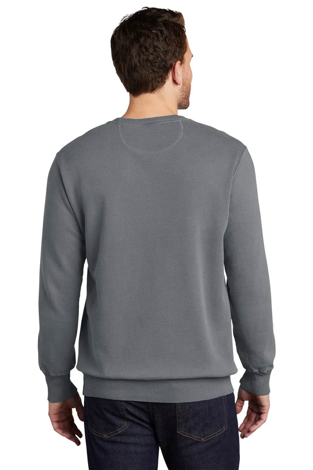 Port & Company Herren Beach Wash Fleece Crewneck Sweatshirt - Zinngrau