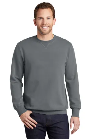 Port & Company Herren Beach Wash Fleece Crewneck Sweatshirt - Zinngrau