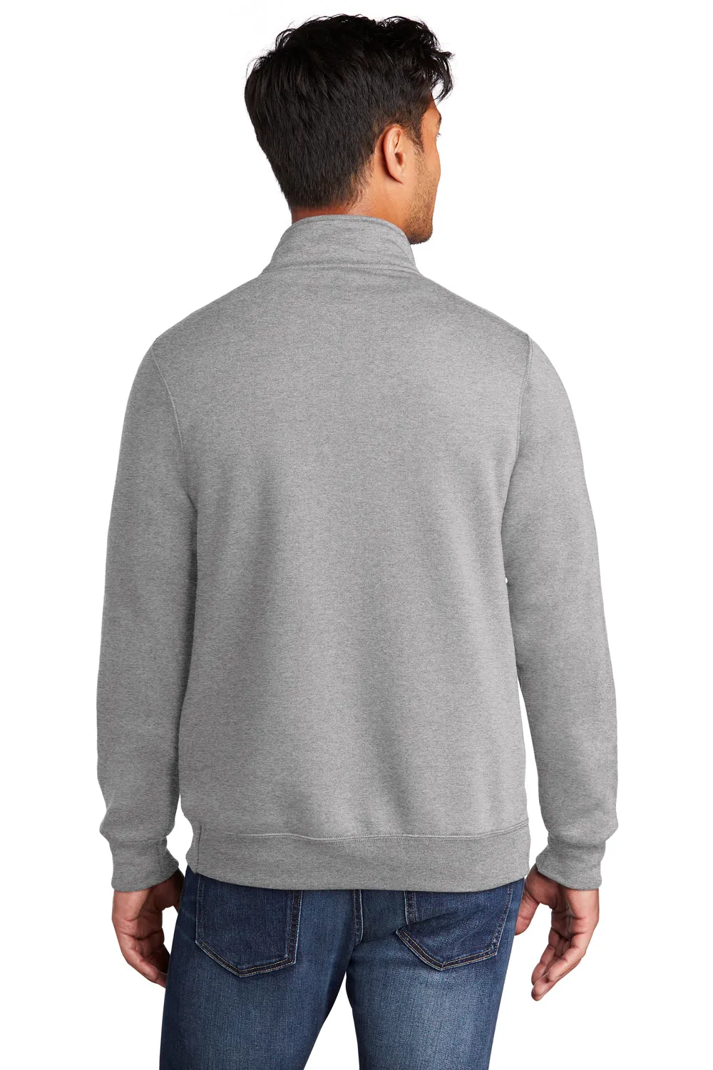 Port & Company Herren Core Fleece 1/4-Zip Sweatshirt - Heather Grau