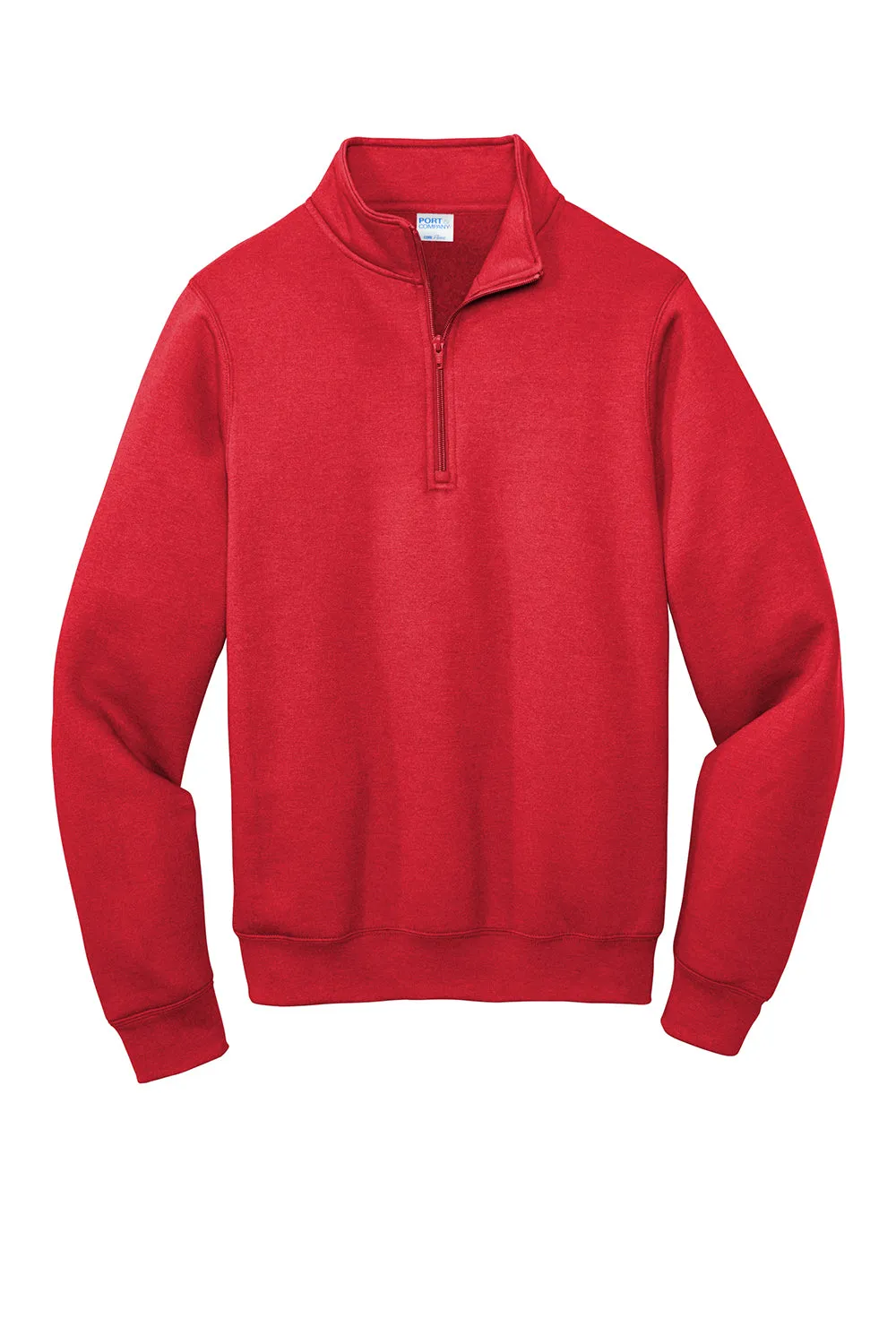 Port & Company Herren Core Fleece 1/4-Zip Sweatshirt - Rot