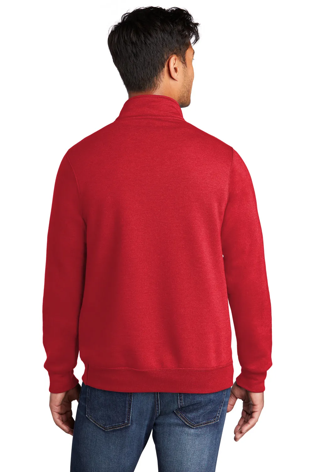 Port & Company Herren Core Fleece 1/4-Zip Sweatshirt - Rot