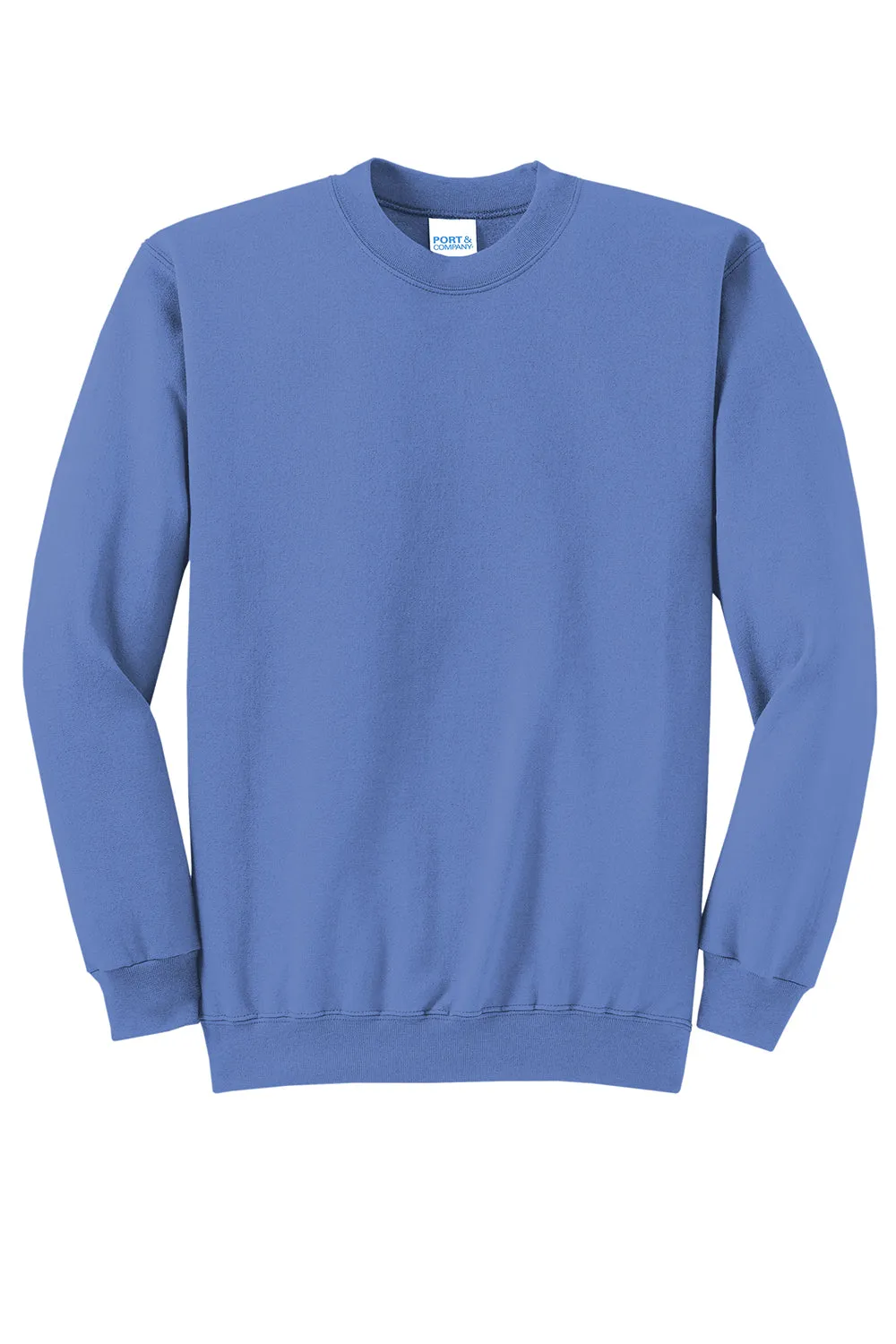 Port & Company Herren Core Pill Resistant Fleece Crewneck Sweatshirt - Carolina Blau