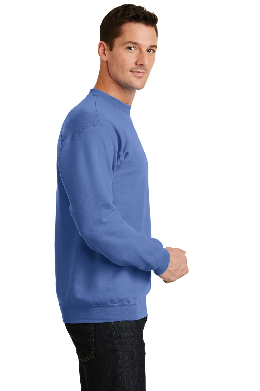 Port & Company Herren Core Pill Resistant Fleece Crewneck Sweatshirt - Carolina Blau