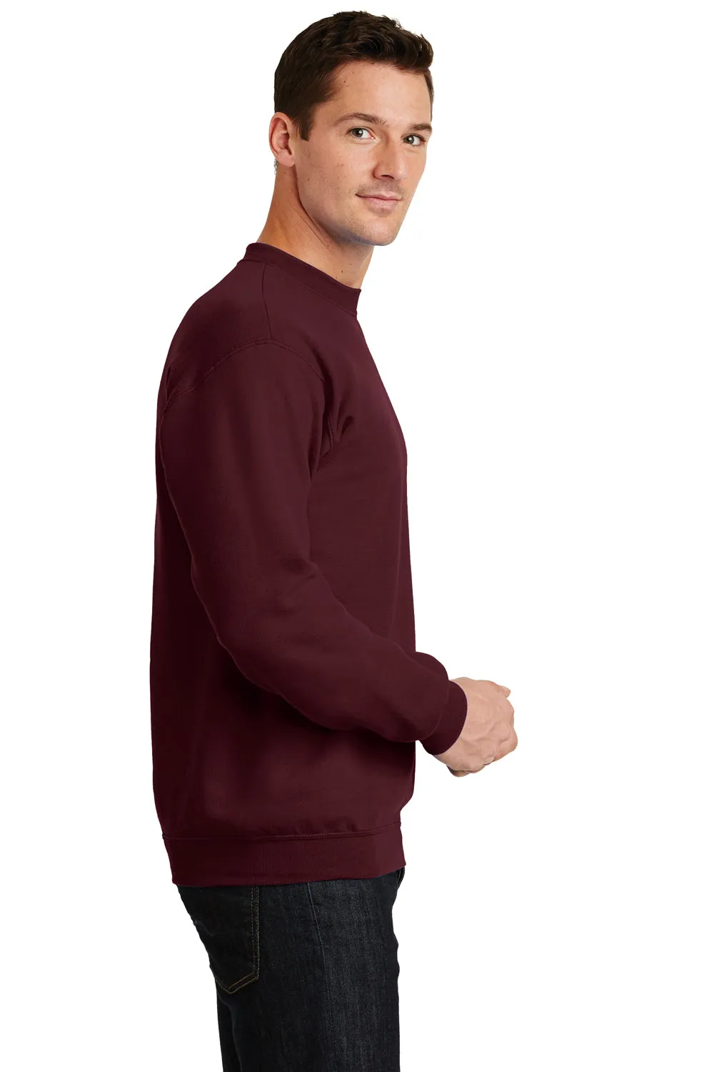 Port & Company Herren Core Pill Resistant Fleece Crewneck Sweatshirt - Kastanienbraun
