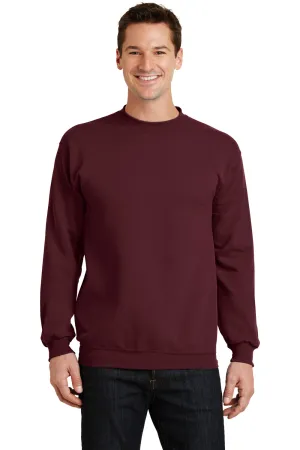 Port & Company Herren Core Pill Resistant Fleece Crewneck Sweatshirt - Kastanienbraun