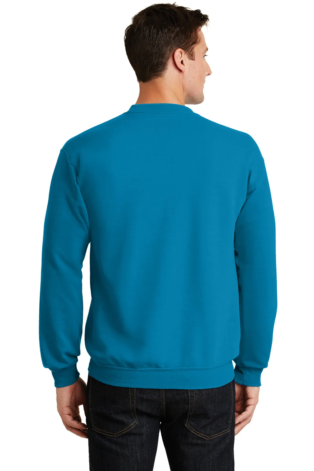 Port & Company Herren Core Pill Resistant Fleece Crewneck Sweatshirt - Neonblau