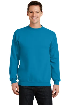 Port & Company Herren Core Pill Resistant Fleece Crewneck Sweatshirt - Neonblau