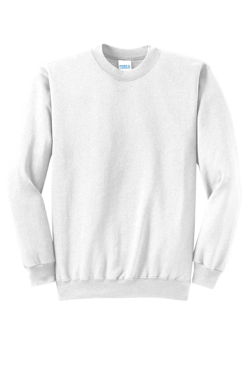 Port & Company Herren Core Pill Resistant Fleece Crewneck Sweatshirt - Weiß
