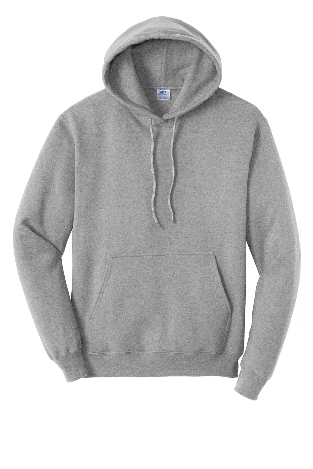 Port & Company Herren Core Pill Resistant Fleece Kapuzenpullover Hoodie mit Kangaroo-Tasche - Heather Grey