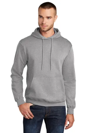 Port & Company Herren Core Pill Resistant Fleece Kapuzenpullover Hoodie mit Kangaroo-Tasche - Heather Grey