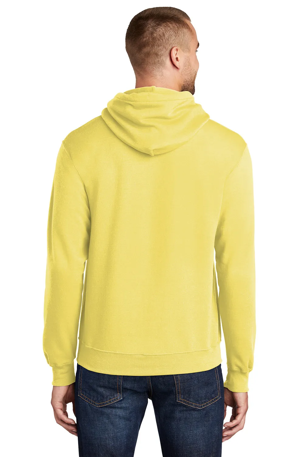 Port & Company Herren Core Pill Resistant Fleece Kapuzenpullover Hoodie mit Beuteltasche - Gelb